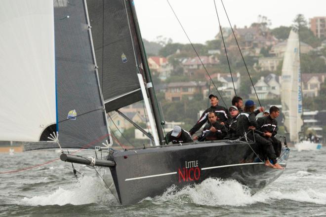 Rugged up on the new ' Little Nico' - Land Rover Winter Series © David Brogan www.sailpix.com.au